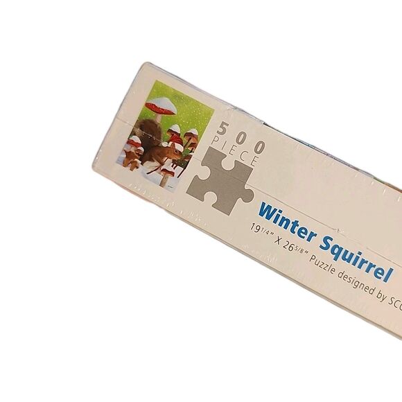 New Scott Church Winter Squirrel Puzzle Snow Scene 550 Piece Jigsaw Puzzle 19x26 - Picture 6 of 7